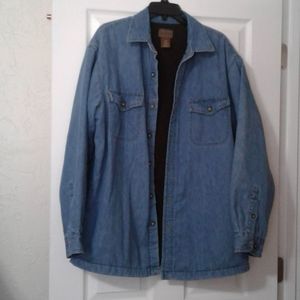Men's Fleeced Lined Denim Shirf